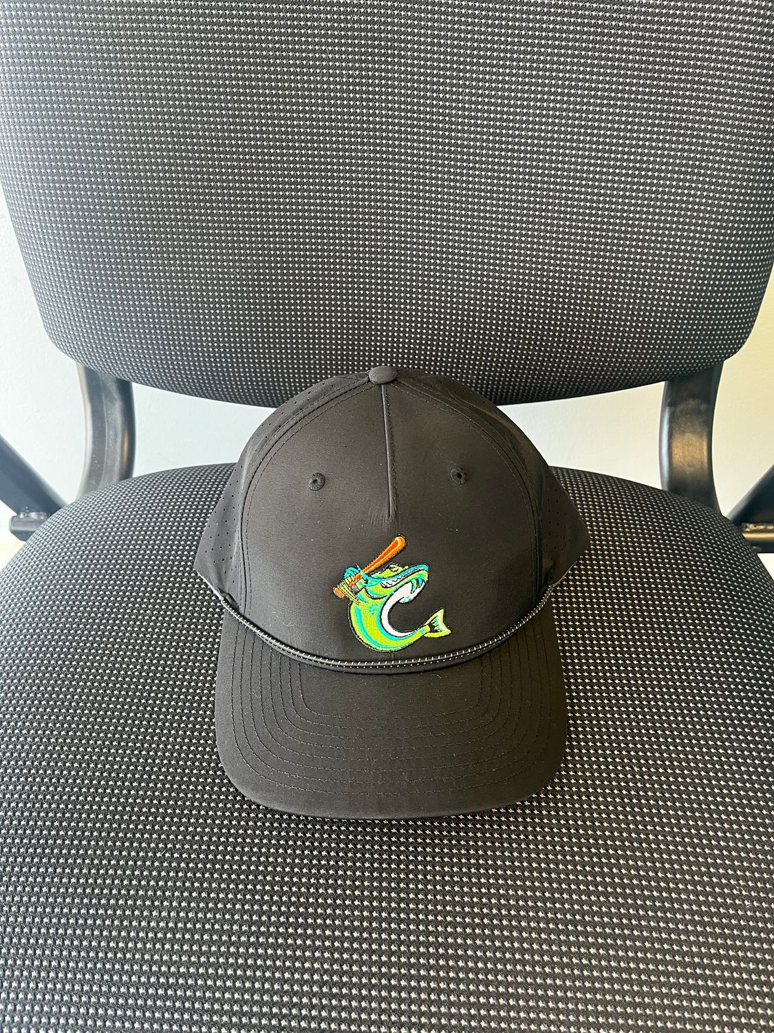 Black Rope Hat with Catfish Logo