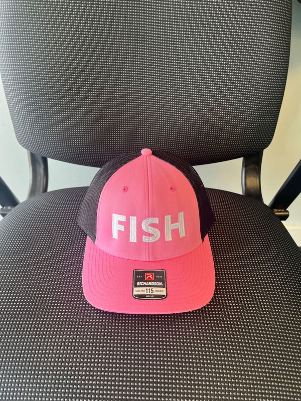 Pink Richardson 115 &quot;Fish&quot; Trucker Cap