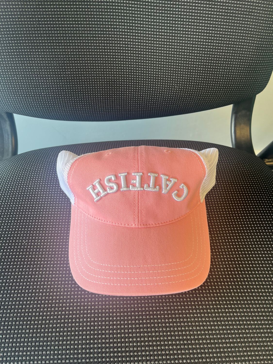 Pink and White Richardson 111 Cap with Upside Down &quot;Catfish&quot;