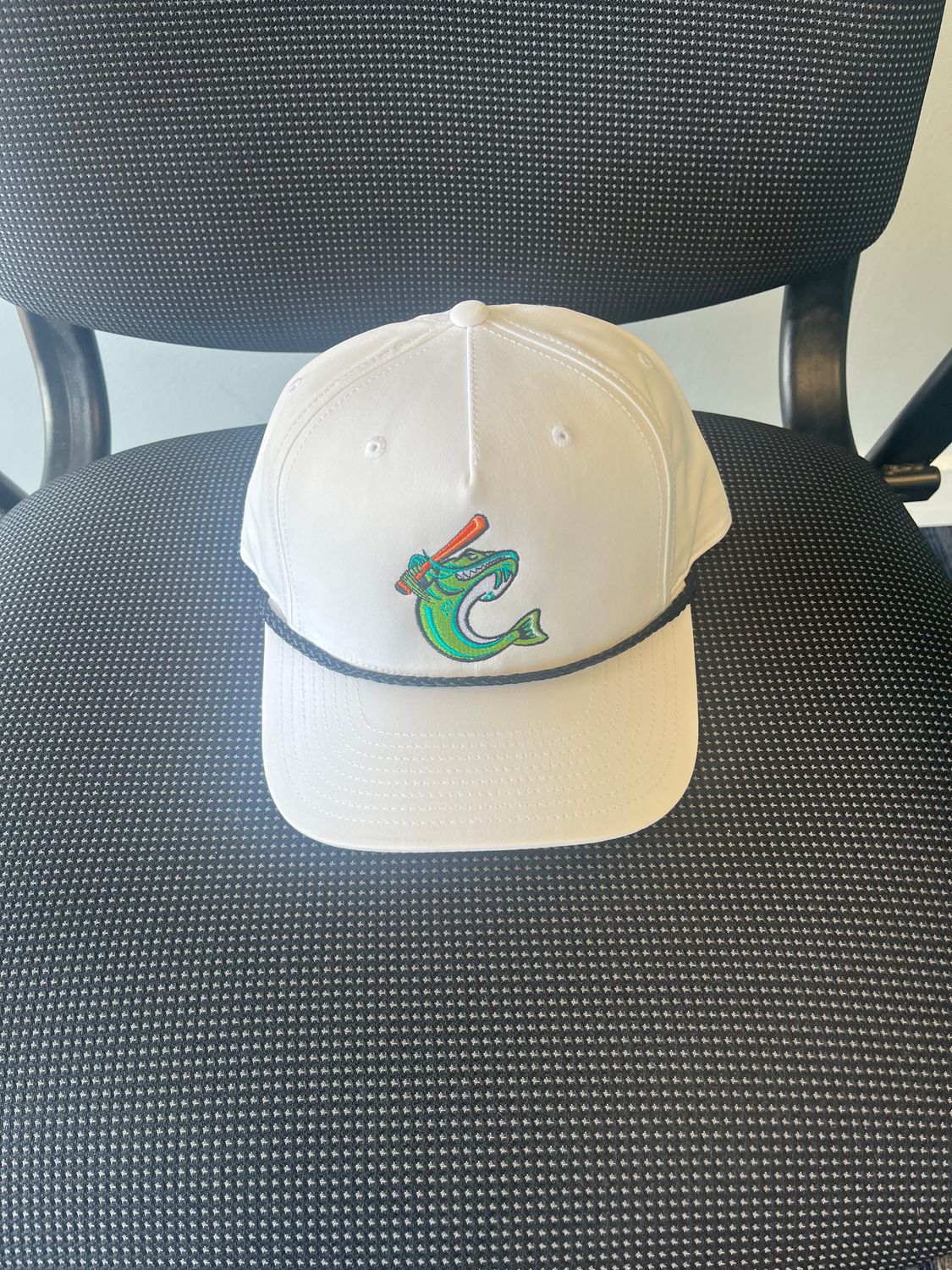 White Richardson Rope Cap with Catfish Logo