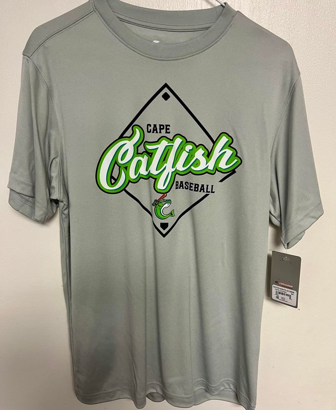 Grey Colosseum Catfish Baseball Diamond Tee