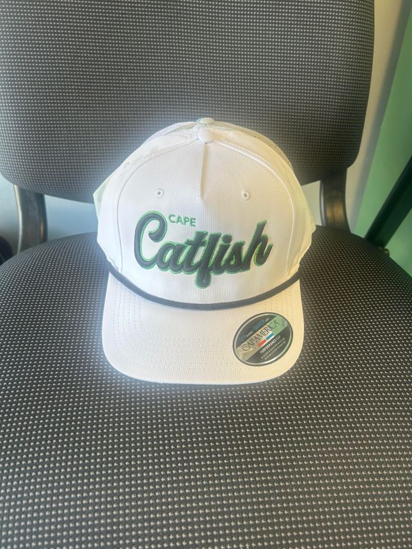 White Cap America Rope Hat with Black Script