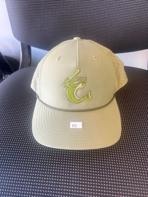 Army Green Richardson Rope Hat with Fish Logo