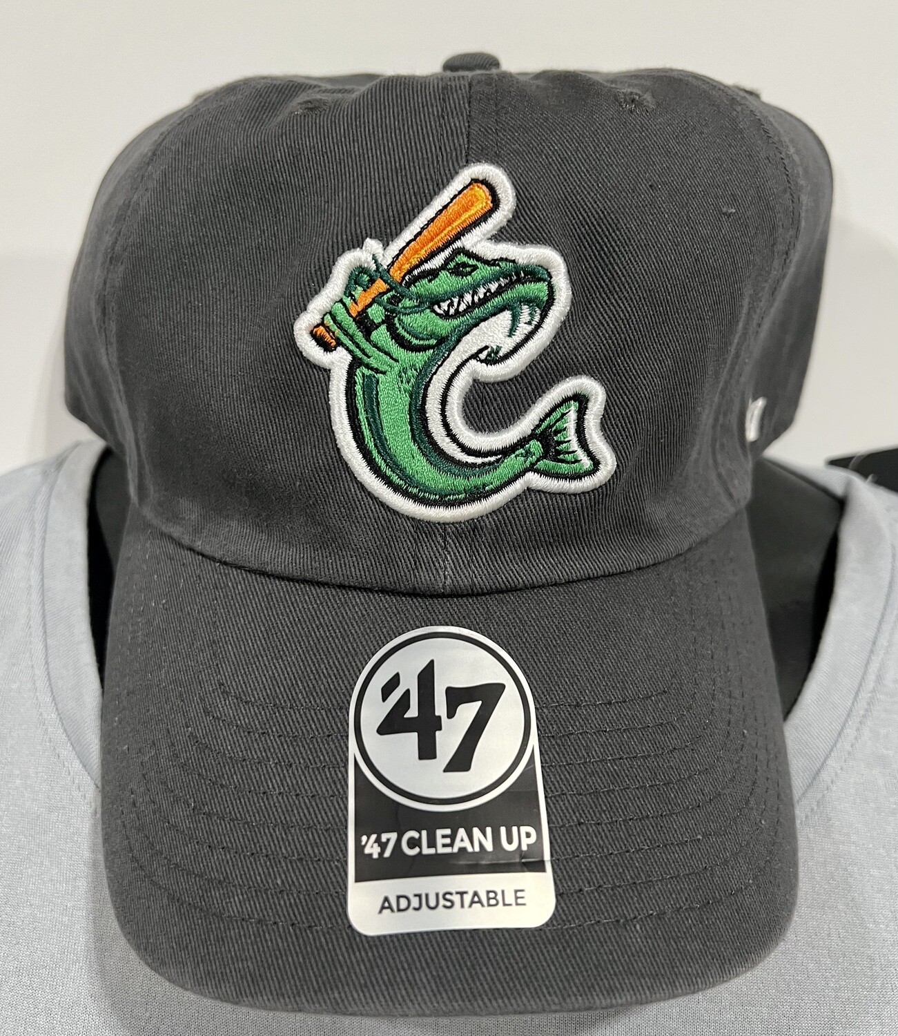 47' Clean Up Charcoal Gray Hat with Emb Catfish 47' Clean Up Charcoal Gray Hat with Emb Catfish