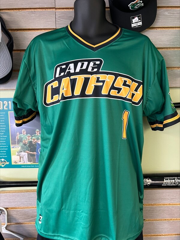 Adult Authentic Catfish Kelly Green Jersey-Same Jerseys players wore