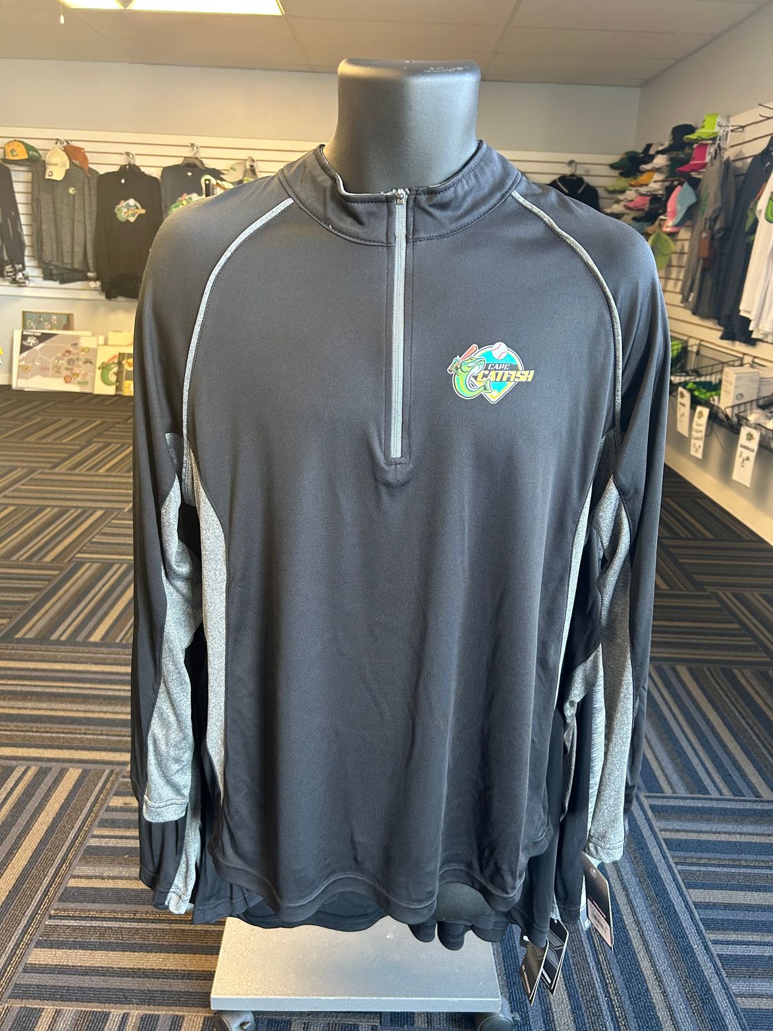 NEW Colosseum Black Catfish Quarter Zip