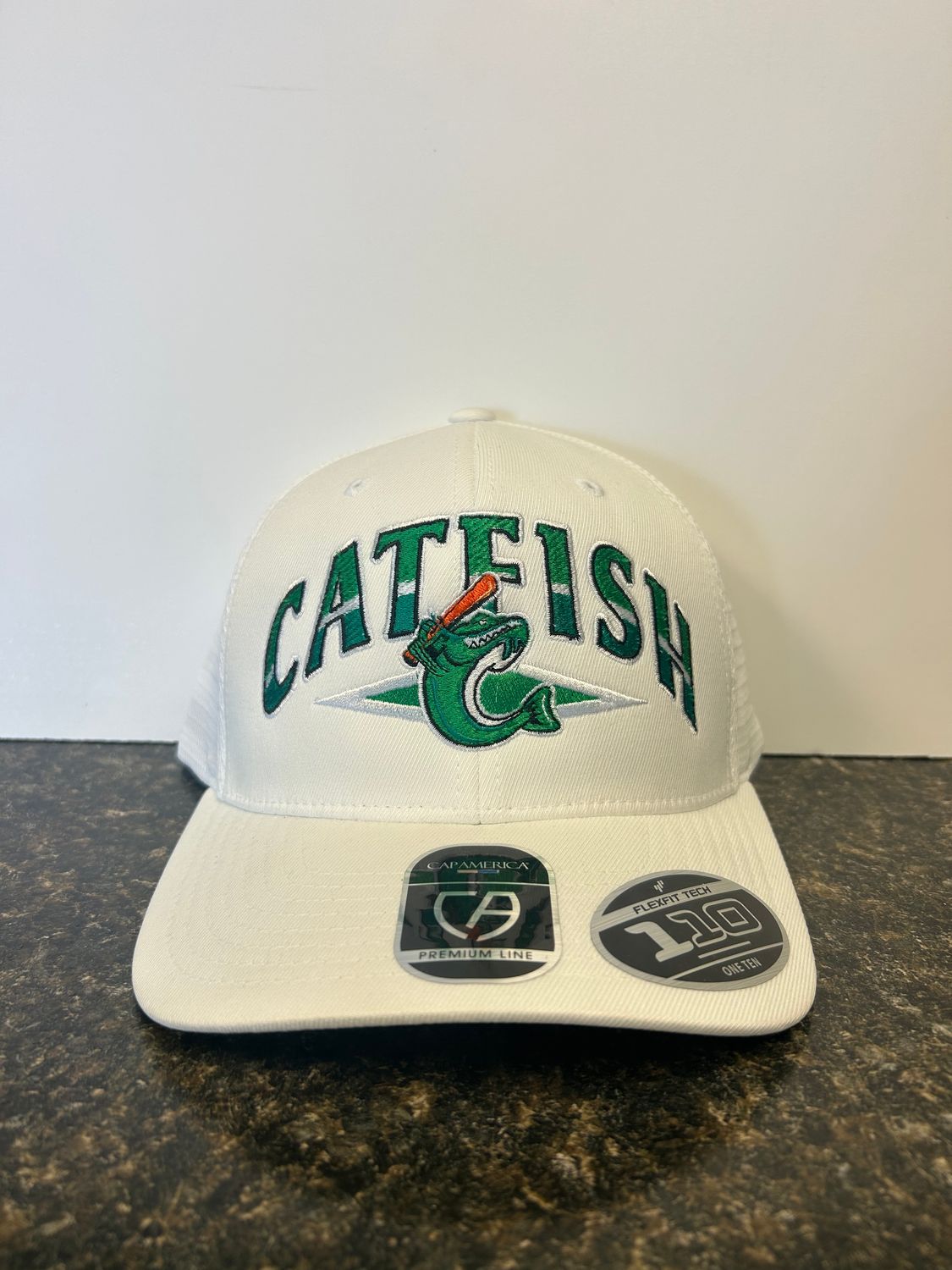 Cap America Two Tone Font Trucker - White Cap America Two Tone Font Trucker - White