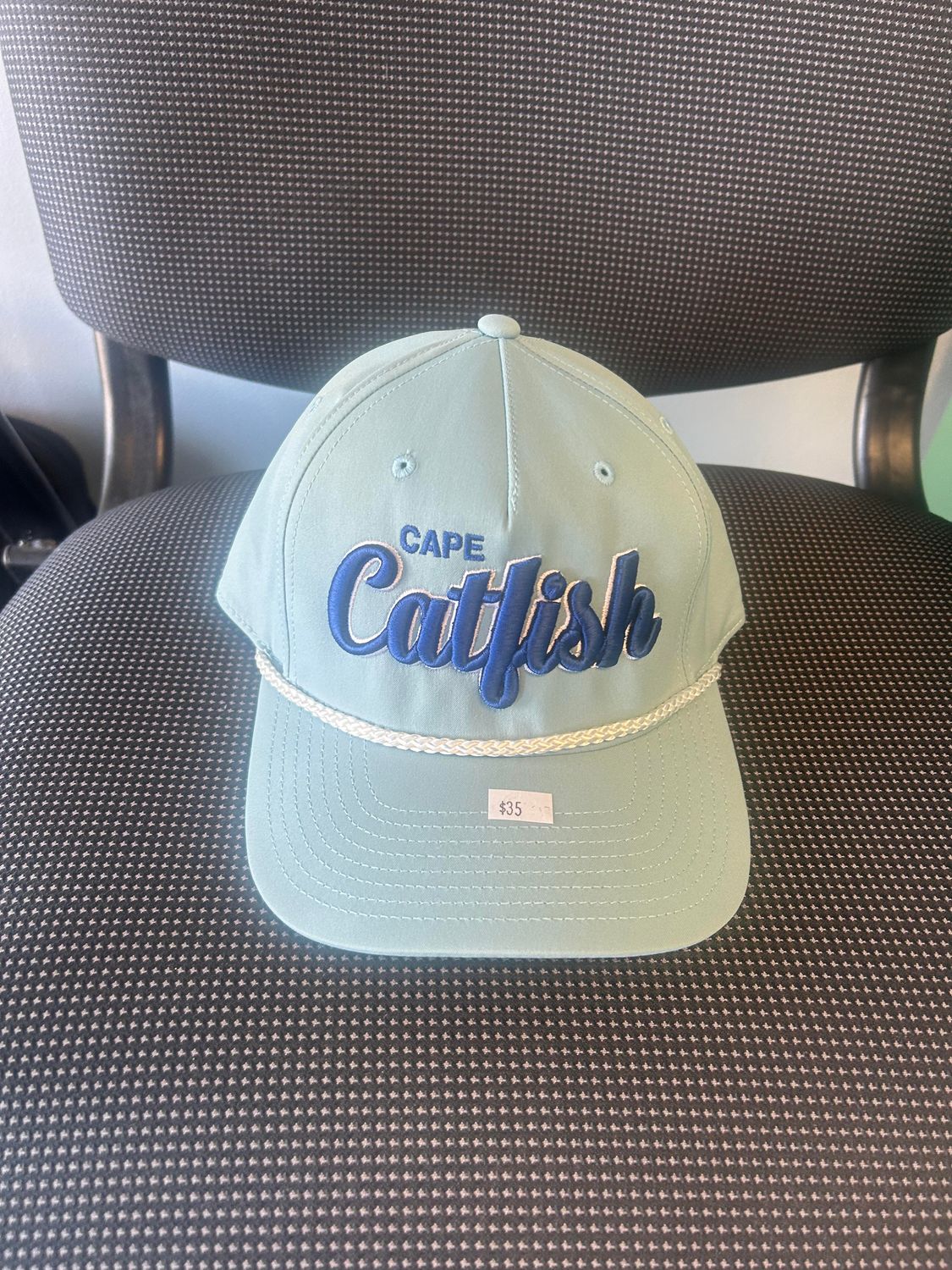 Light Blue Richardson 326 Rope Hat with Navy Script Catfish word mark Light Blue Richardson 326 Rope Hat with Navy Script Catfish word mark
