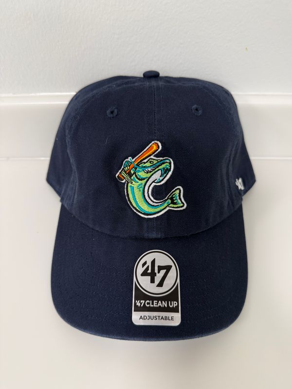 47' Brand Catfish Navy Clean Up hat with iconic Fish Logo