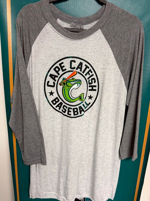 Next Level Adult Raglan  Charcoal/ Heather Three Quarter Sleeve Tee