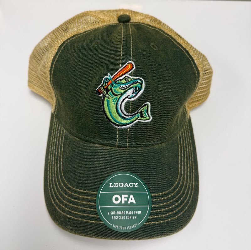 Legacy Forest Green Front/Dirty Mesh back iconic relaxed Catfish hat