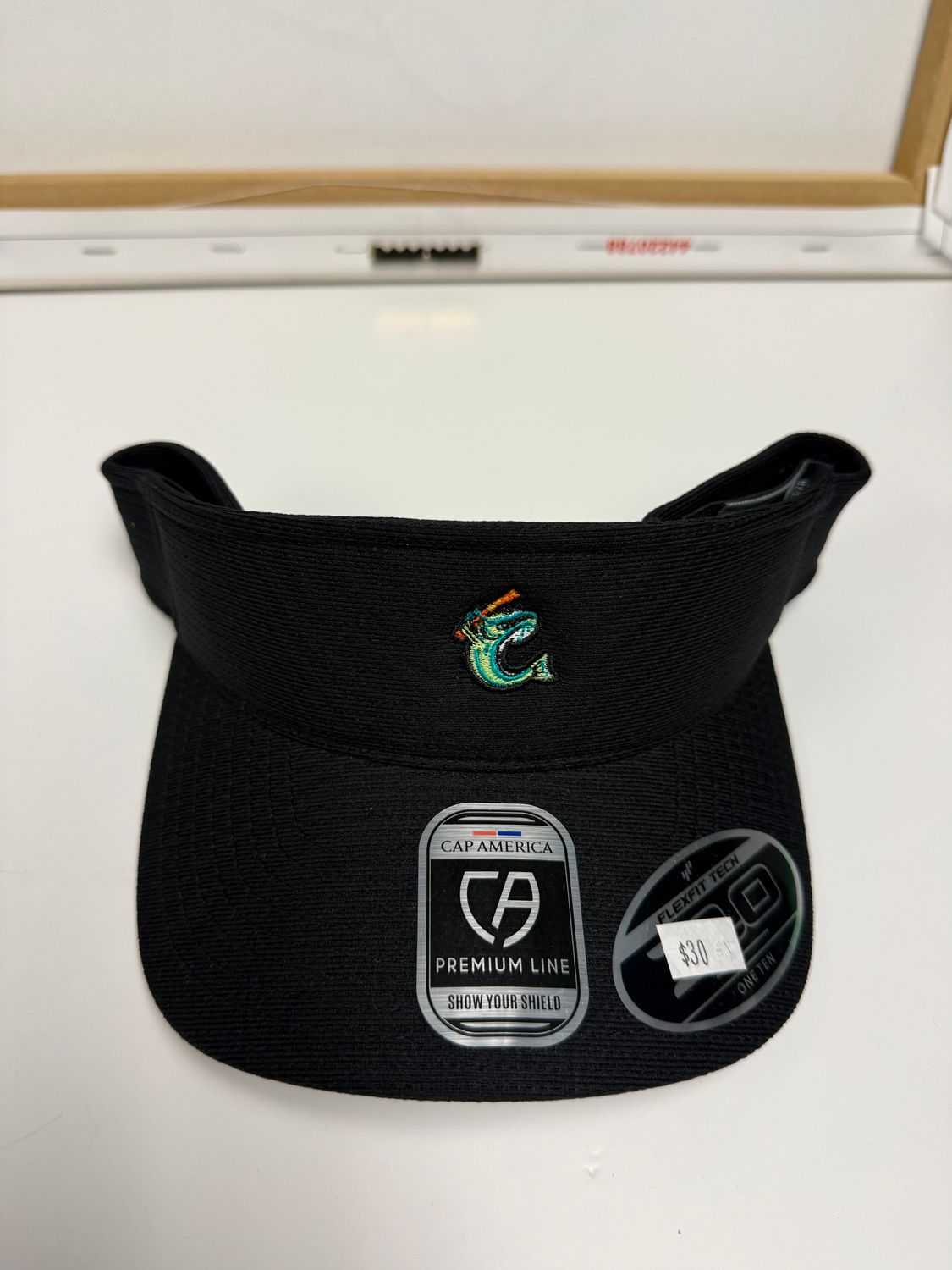 Visor - Black Cap America - Fish Logo