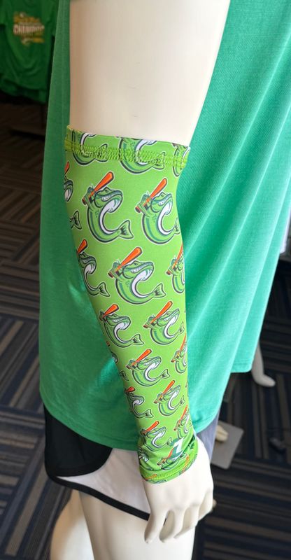 Lime Green Multi Fish Logo Arm Sleeve Youth