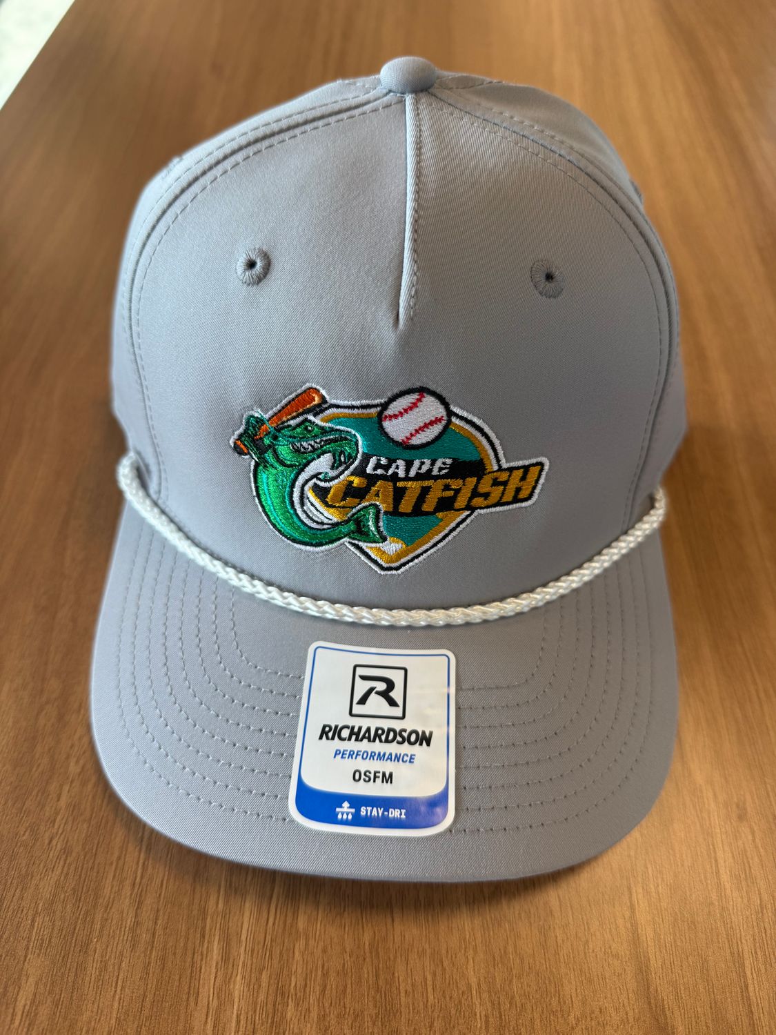 Light Gray Rope Cap with Catfish Logo