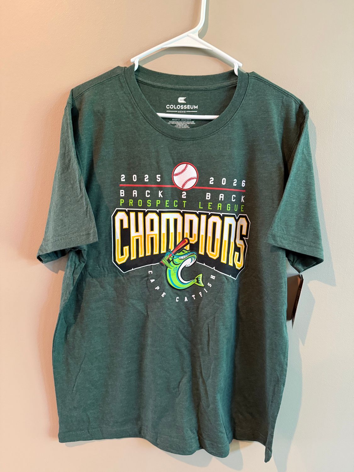 Colosseum 2026 Forest Green back2Back Baseball Design Tee Colosseum 2026 Forest Green back2Back Baseball Design Tee