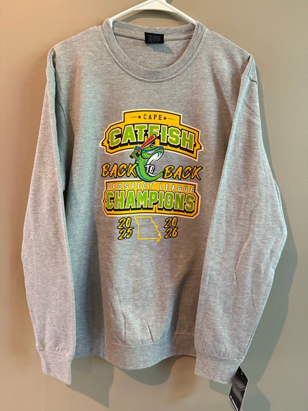 Colosseum 2026 Adult Light Gray Stadium  Crew Neck Sweatshirt w/ Back 2 Back design