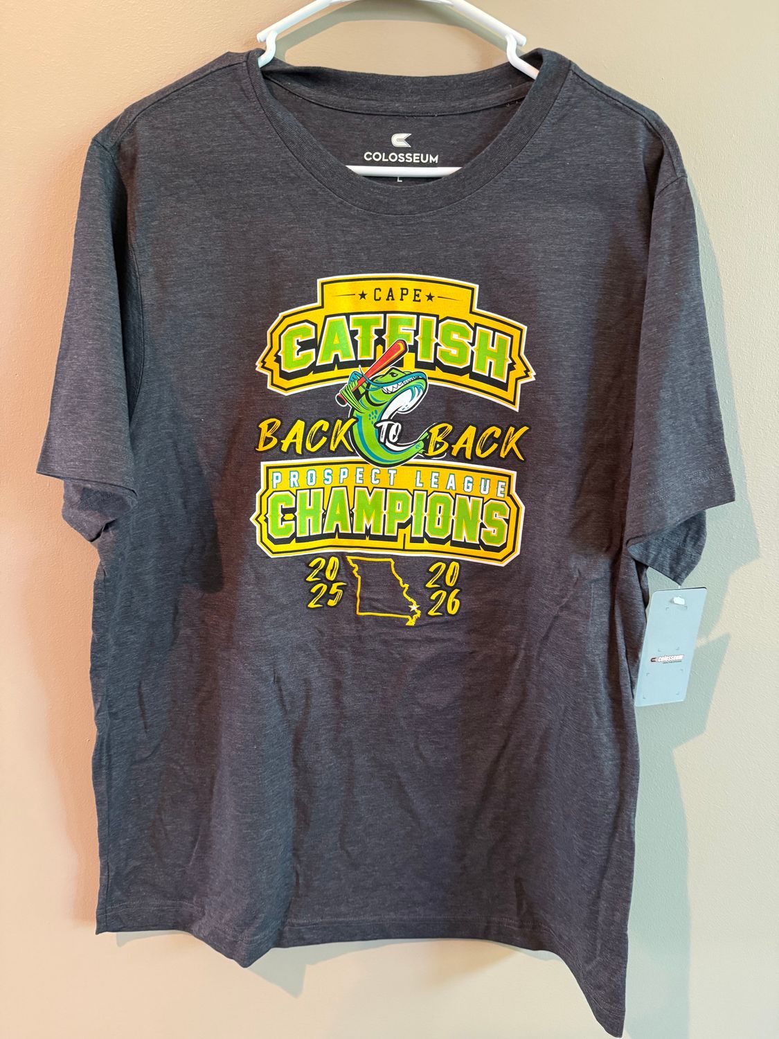 Colosseum 2026 Charcoal Gray Back2Back State Design Tee Colosseum 2026 Charcoal Gray Back2Back State Design Tee