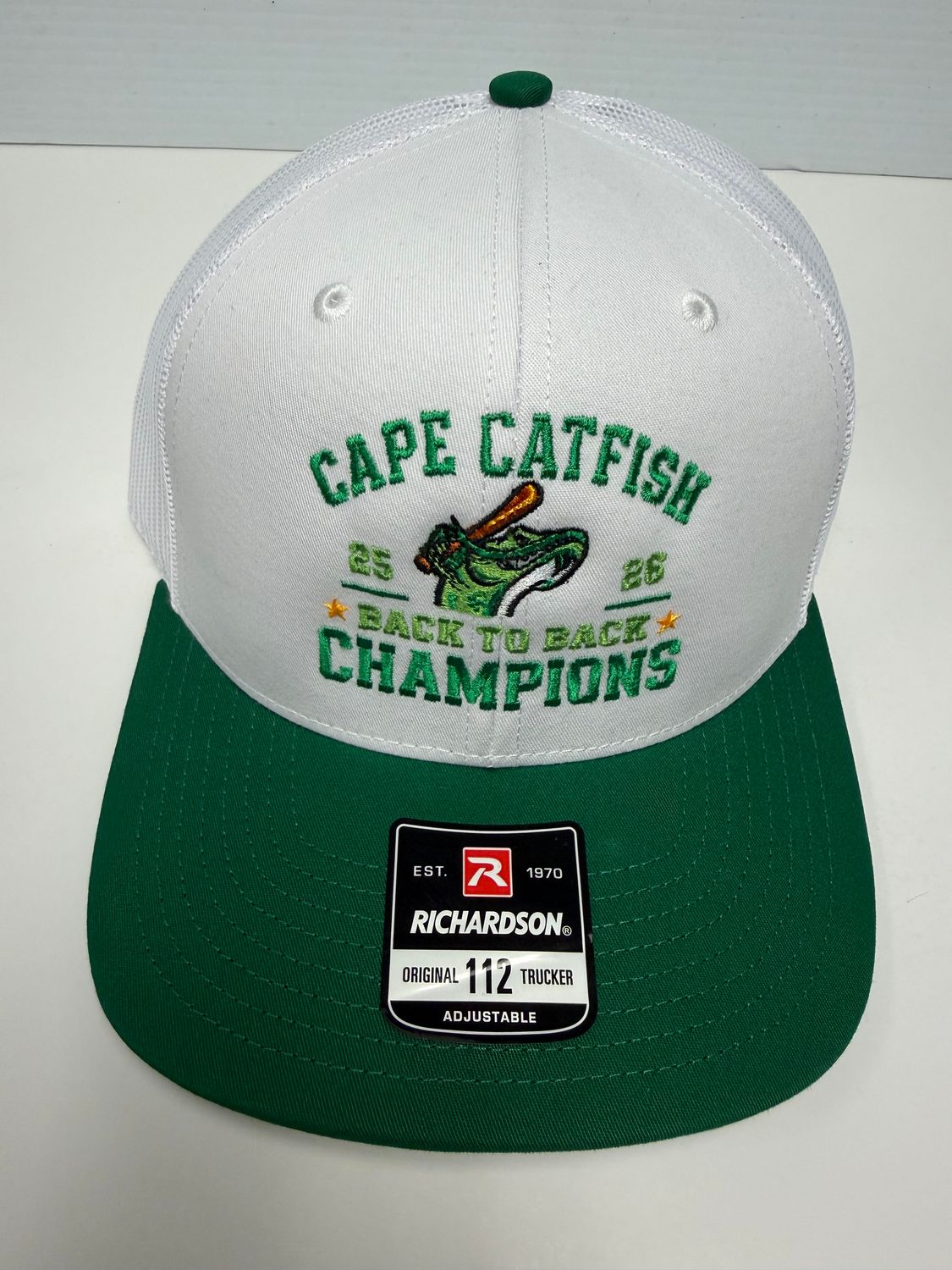 Richardson 112 White and Kelly Green B2B Hat