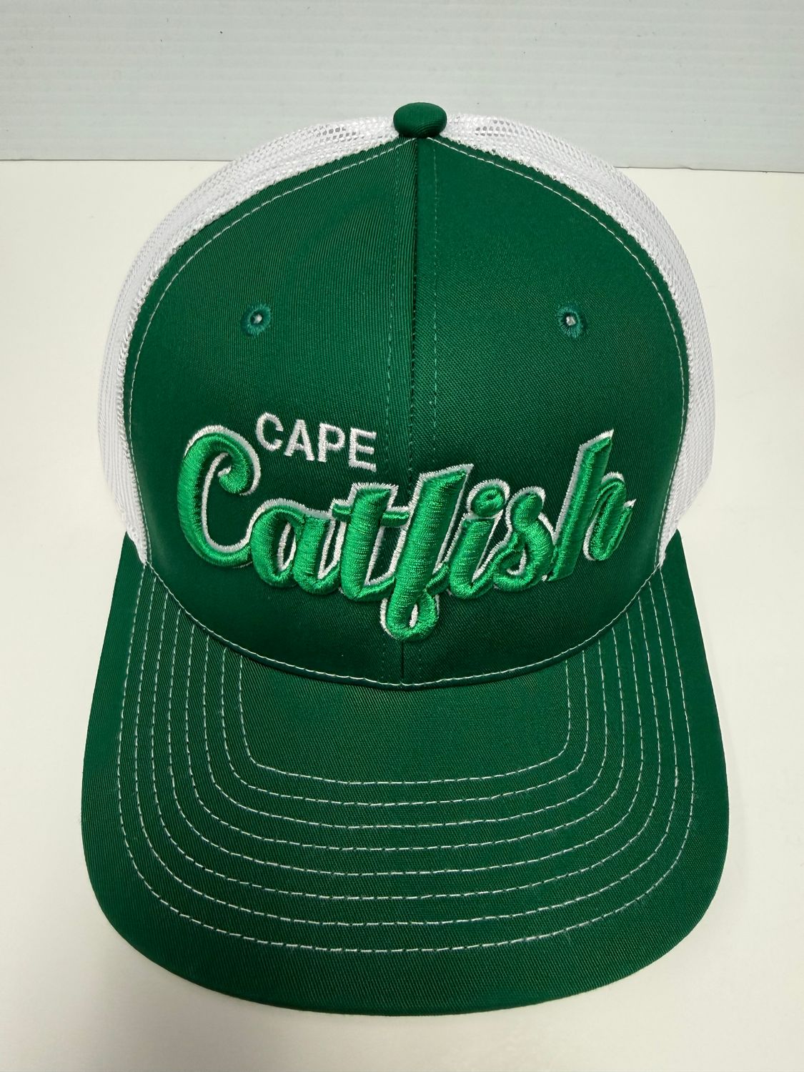 Richardson 112 Kelly and White Hat with Kelly Green Script Richardson 112 Kelly and White Hat with Kelly Green Script