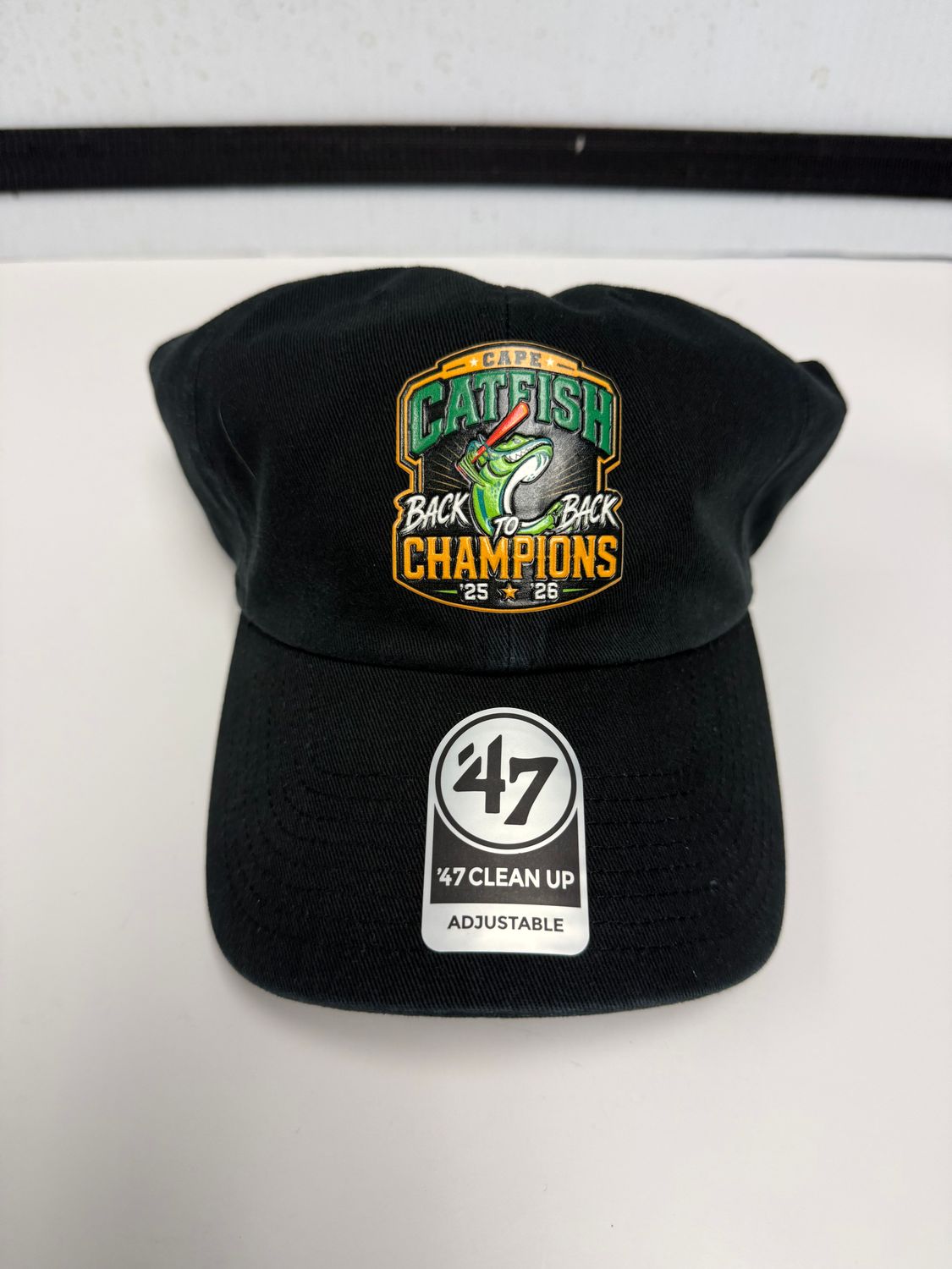 47 Clean Up Black Back to Back Flex Patch Hat