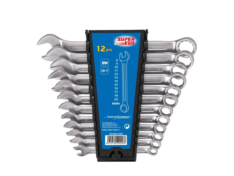 SUPER-EGO Combination Wrenches Set 12 pcs