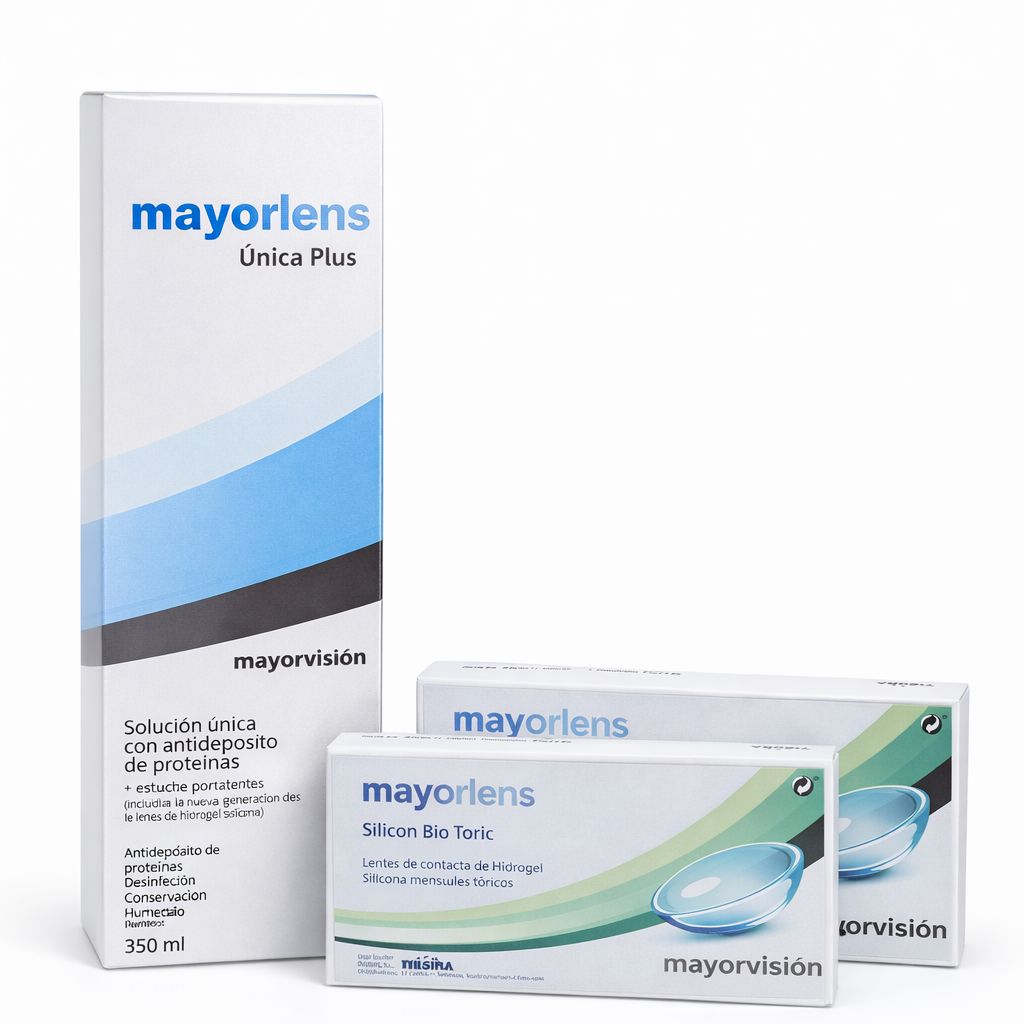 Pack trimestral lentillas Mayorlens silicon esféricas  + Solución única