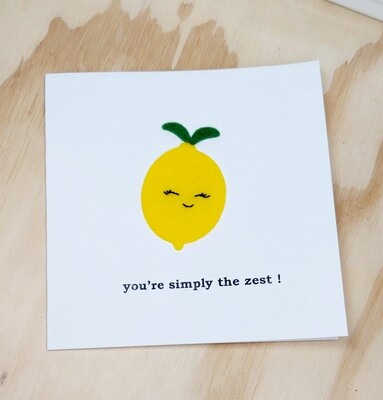 simply the zest greeting card