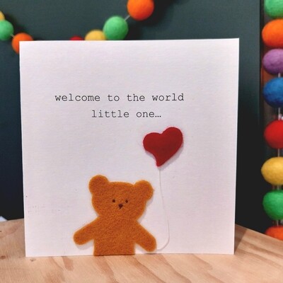 welcome to the world card