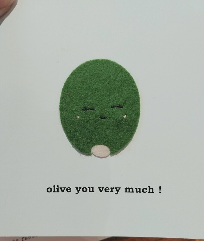 olive greeting card