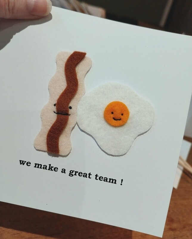 bacon &amp; egg  greeting card