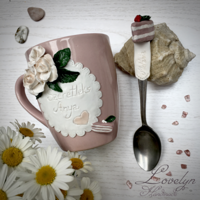 Feliratos Bögre + Kanál /Mug with Words + Spoon Set