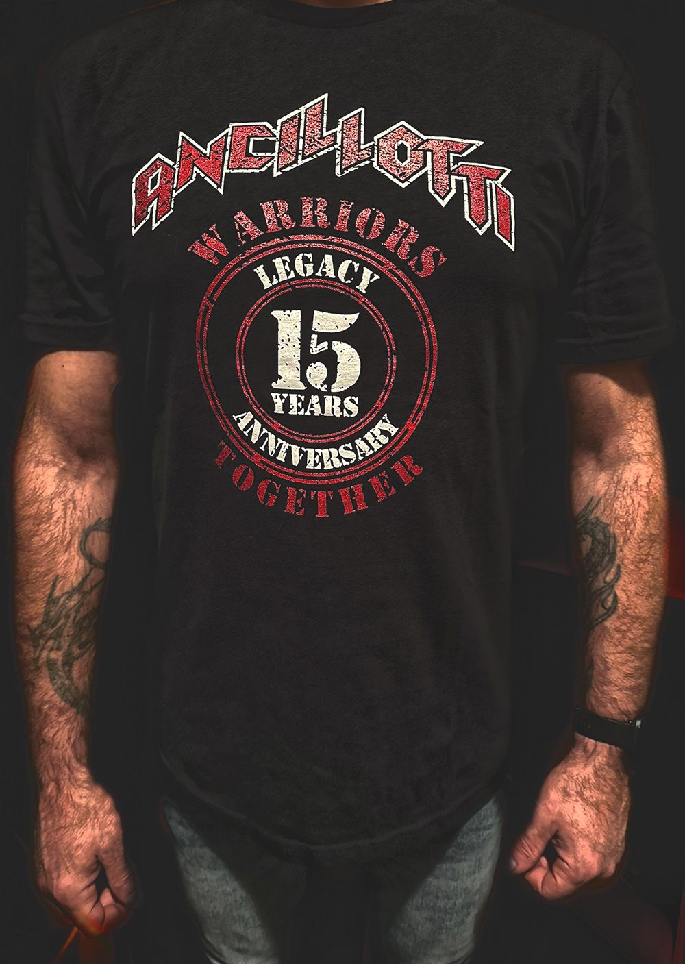ANCILLOTTI 15TH ANNIVERSARY  TOUR T- SHIRT - NEW!