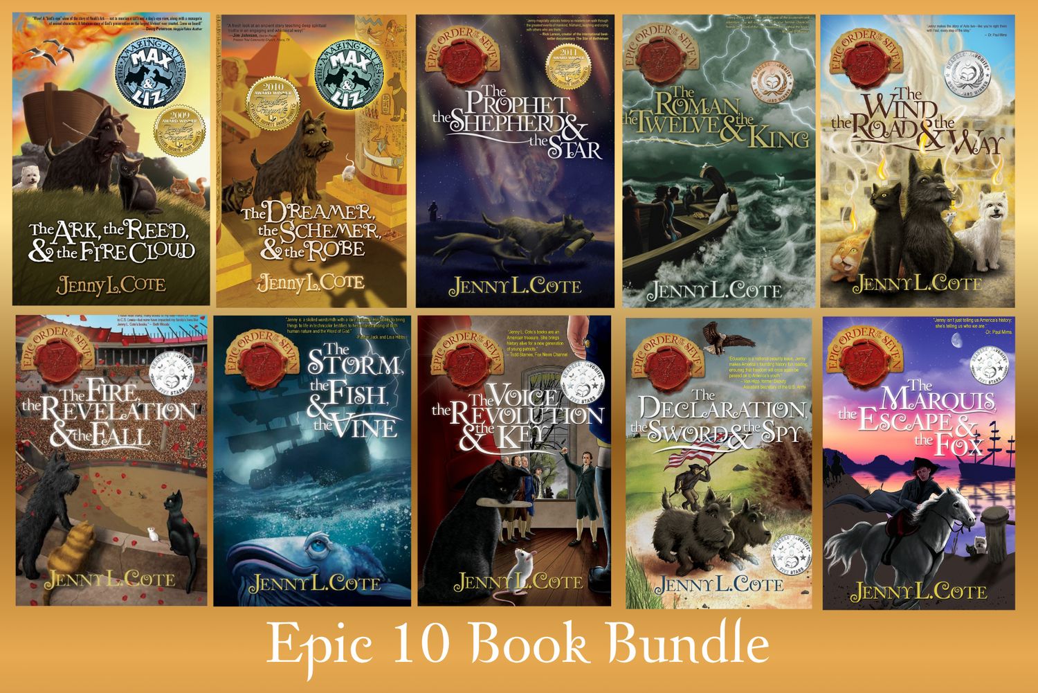 Ten Book Bundle: Ark, Dreamer, Prophet, Roman, Wind, Fire, Voice, Declaration, Marquis, Storm