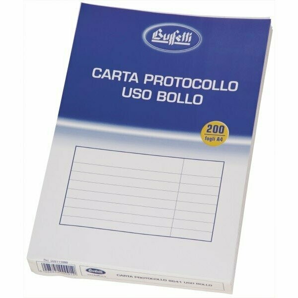 Fogli protocollo - A4 - uso bollo - 100 fogli - 125 g