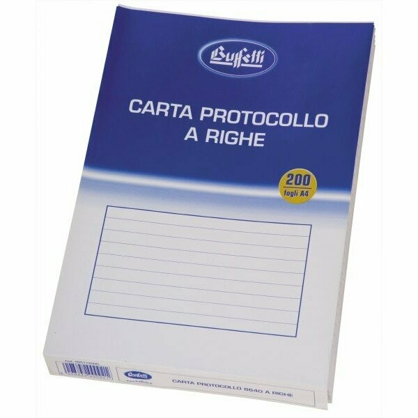 Fogli protocollo - A4 - righe 1R - 200 fogli - 60 g