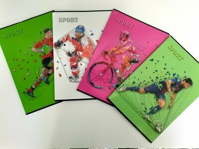 Confezione n.10 Quaderni f.to A4 Sport - 80g - 40 fogli - rigatura 1R - 1R s/margine