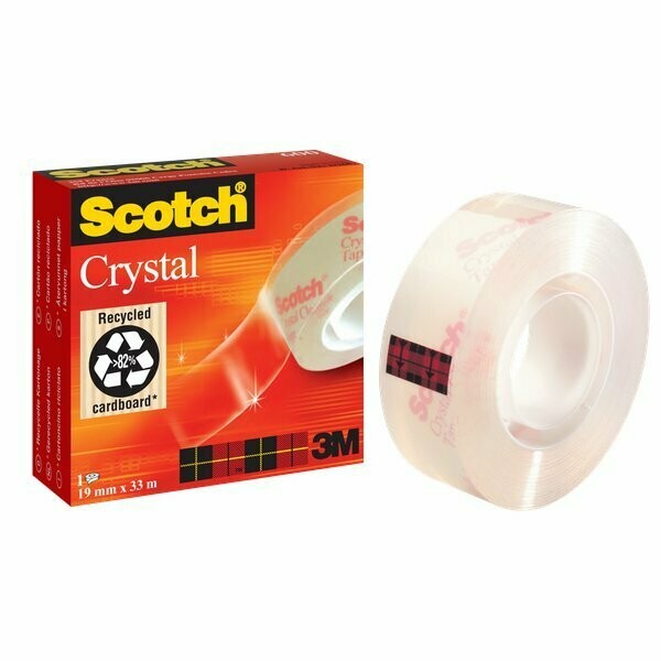 Nastro Crystal supertrasparente Scotch® 600 - 19 mm x 33 m