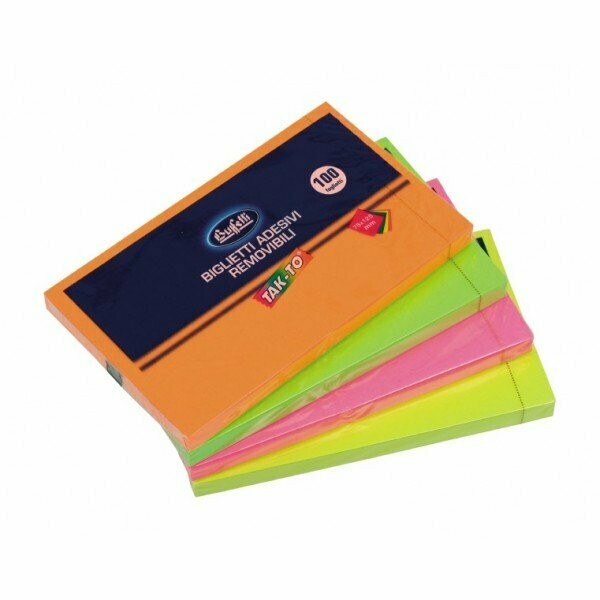 Blocchetti riposizionabili Tak-To Neon ( POST-IT) - 75x125 mm