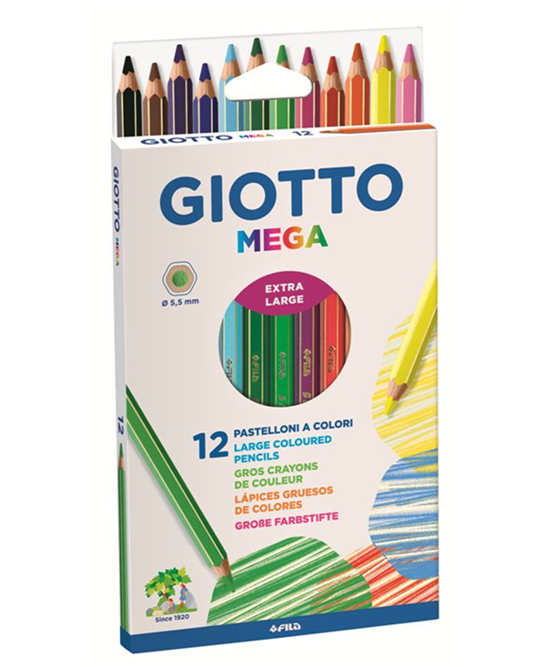 Giotto Mega - Confezione 12 Pastelloni