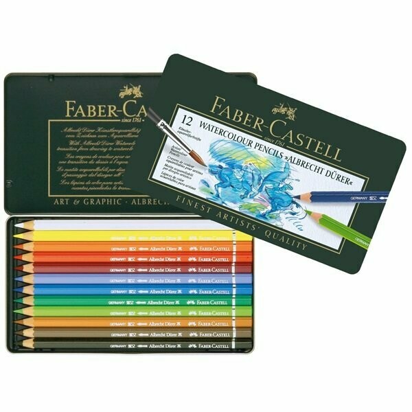 FABERCASTELL CONFEZIONE IN METALLO  12 MATITE ACQUARELLABILI ALBRECHT DÜRER