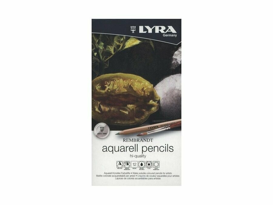 LYRA CONFEZIONE IN METALLO 12 MATITE REMBRANDT ACQUARELLE PENCILS