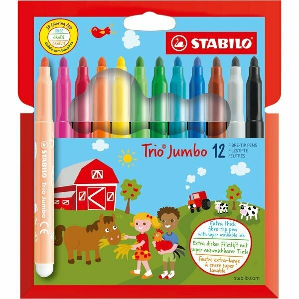 STABILO CONFEZIONE  12 PENNARELLI TRIO JUMBO