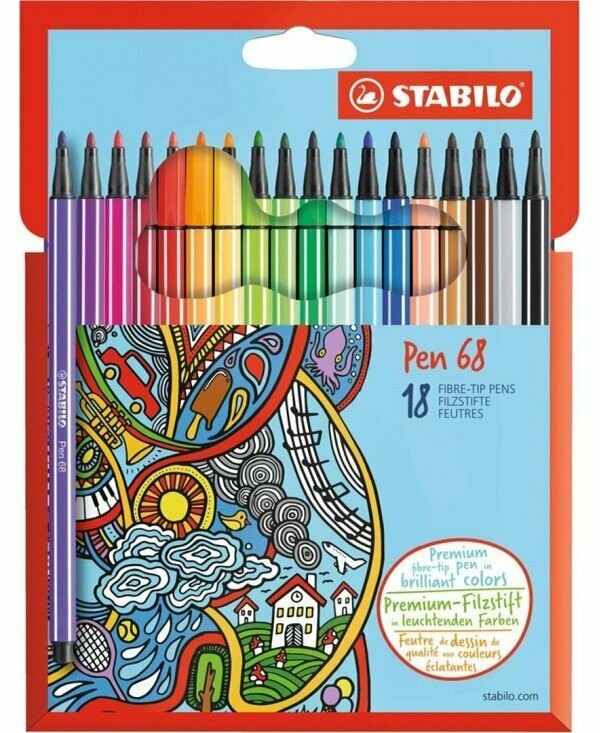 STABILO CONFEZIONE  18 PENNARELLI PEN 68