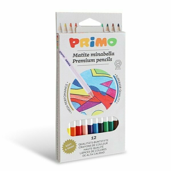 Primo 12 Matite Colorate per Bambini 3+