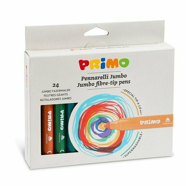 Primo 12 Pennarelli per Bambini Super Lavabili 
