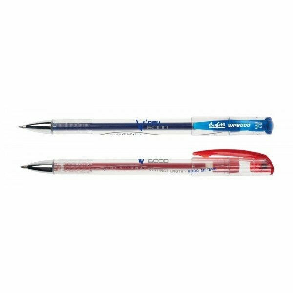 Penna a sfera con cappuccio - punta fine - colore rosso