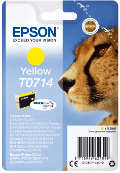 Epson| Cartuccia a getto d'inchiostro T0714 - Ghepardo - Giallo