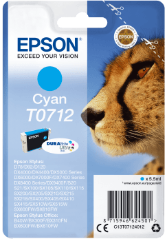 Epson| Cartuccia a getto d'inchiostro T0712 - Ghepardo - Ciano