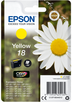 Epson| Cartuccia a getto d'inchiostro n.18 - Margherite - Giallo