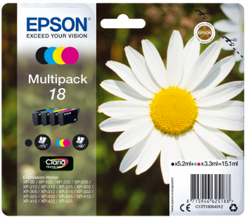 Epson| Multipack a getto d'inchiostro n.18 - Margherite - 4 Colori